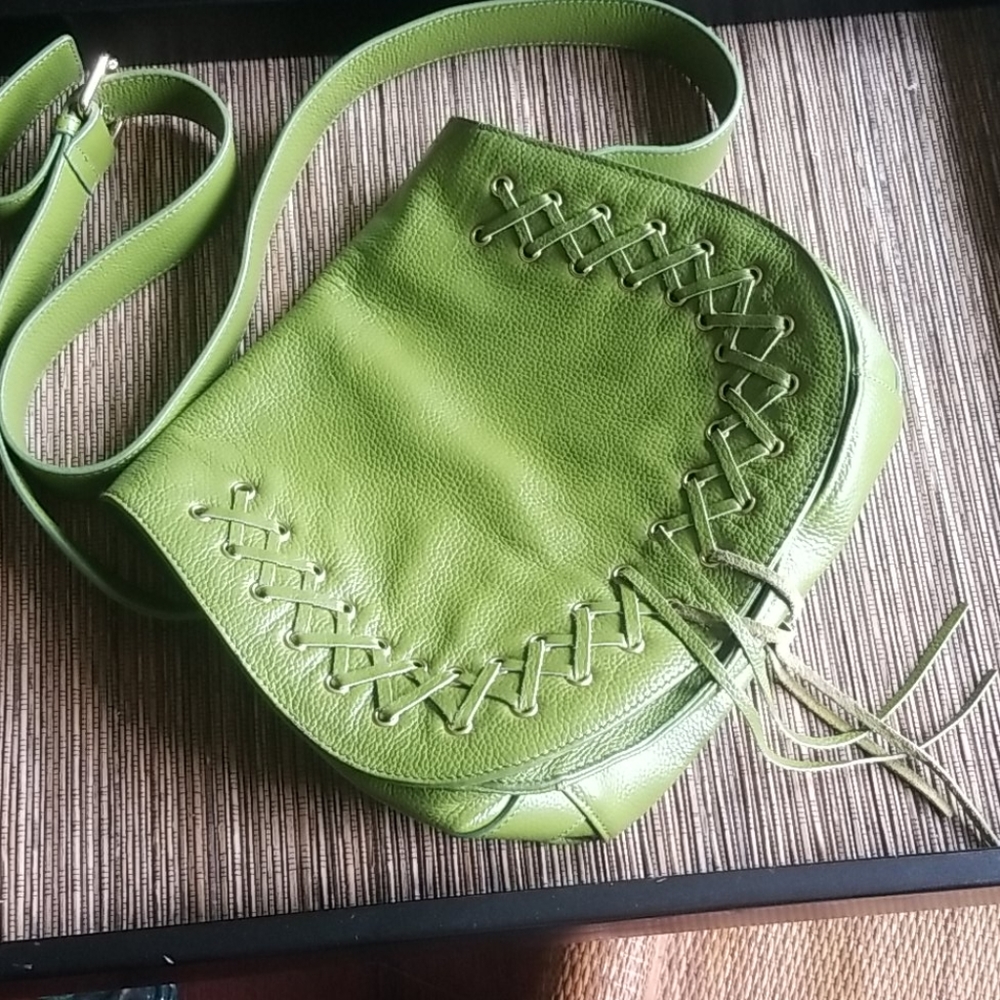 Gathering Lime Crossbody Bag